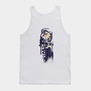 Thomas Jefferson Glitch Pop Art Tank Top